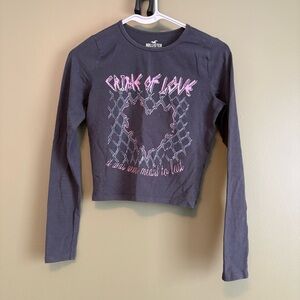 Hollister Gray Long Sleeve Shirt